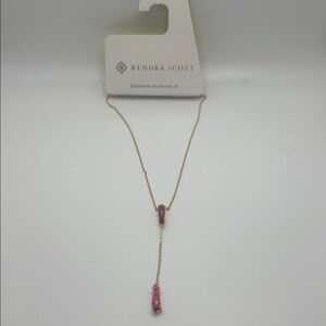 Kendra Scott Gold Necklace with Rose Accent